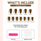 Press-On Nail Set Adhesive Included & Reusable