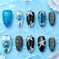 Press-On Nail Set Artistic Designs & Adhesive Backing