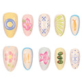 Press-On Nail Set Artistic Designs Reusable & Comfortable