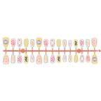 Press-On Nail Set Artistic Designs Reusable & Comfortable