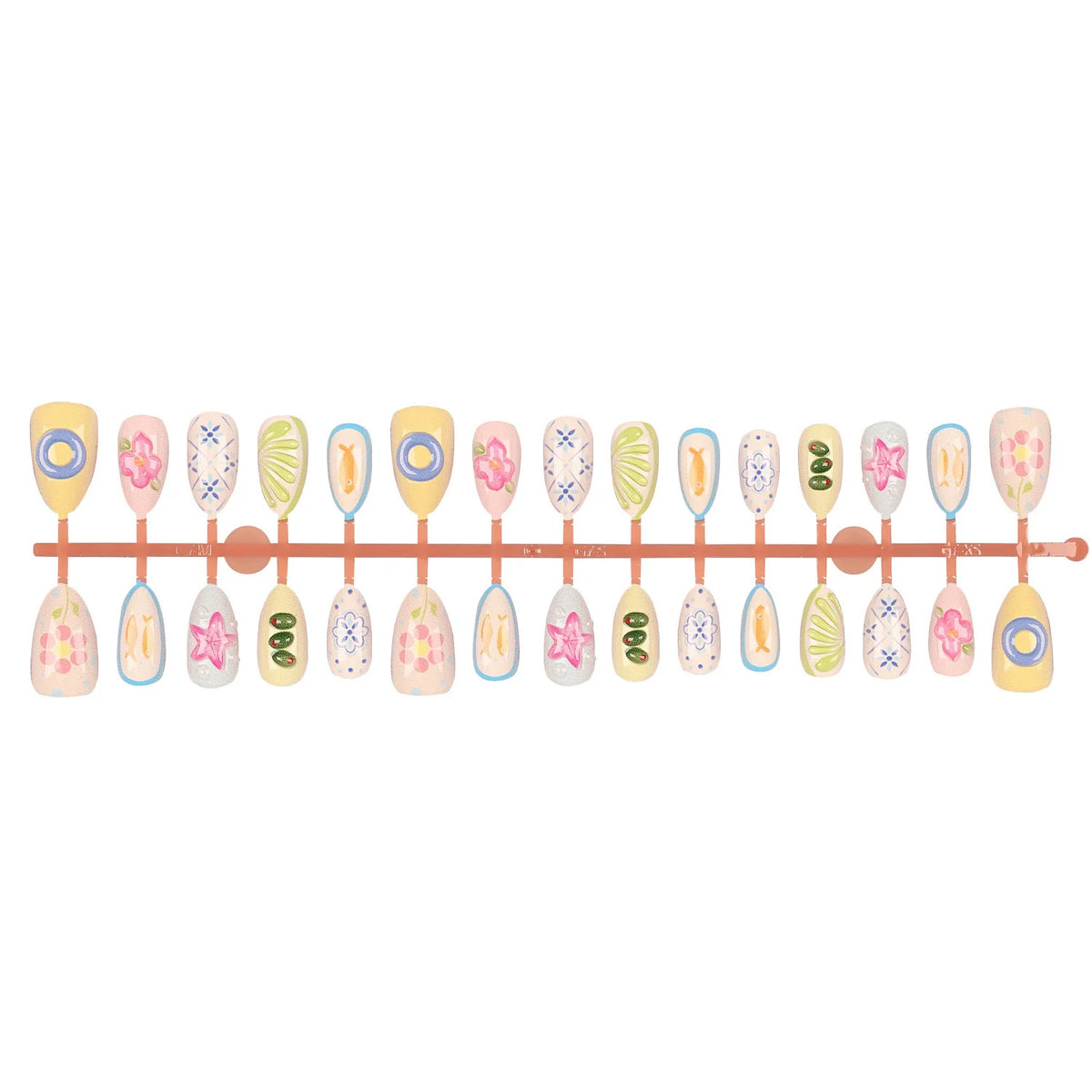 Press-On Nail Set Artistic Designs Reusable & Comfortable