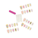 Press-On Nail Set Artistic Designs Reusable & Comfortable