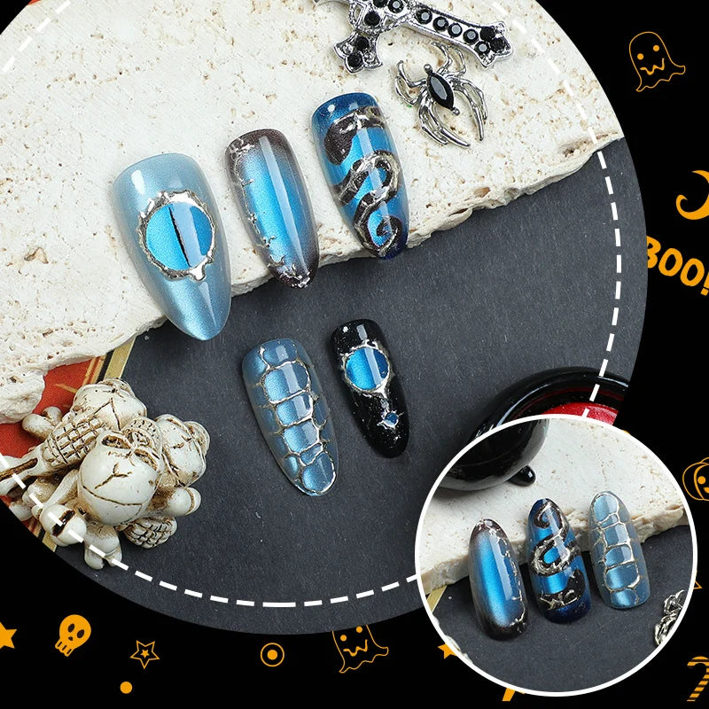 Press-On Nail Set Artistic Designs Reusable & Easy Application