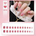 Press-On Nail Set Artistic Pre-Designed Reusable