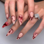 Press-On Nail Set Blood-Accent Gothic Multiple Sizes