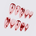 Press-On Nail Set Blood-Accent Gothic Multiple Sizes