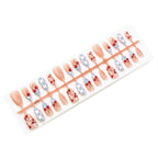 Press-On Nail Set Cherry Gingham Reusable & Strong Adhesive