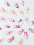Press-On Nail Set Cloud Design Pre-Applied Adhesive