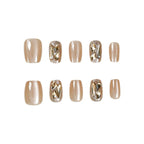 Press-On Nail Set Crystal-Embellished Sparkling Finish