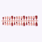 Press-On Nail Set Decorative Designs Glue & File Included