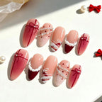 Press-On Nail Set Decorative Designs Glue & File Included