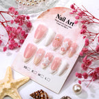 Press-On Nail Set Decorative Designs Multiple Sizes