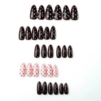 Press-On Nail Set Dotted & Solid Patterns No Glue