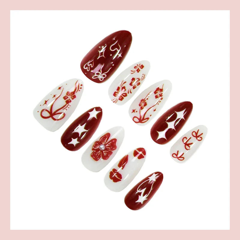 Press-On Nail Set Easy Application Multiple Sizes