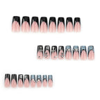 Press-On Nail Set Embellished Artistic Designs Easy DIY Application