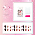 Press-On Nail Set Embellished Design Easy Application