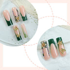 Press-On Nail Set Embellished Designs Reusable Long-Lasting