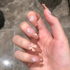 Press-On Nail Set Embellished Easy Application & Reusable