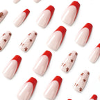 Press-On Nail Set Festive Christmas Easy Application & Long-Lasting