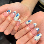 Press-On Nail Set Festive Designs & Gel Polish