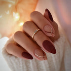 Press-On Nail Set Festive Designs & Gel Polish