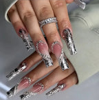 Press-On Nail Set Festive Designs & Gel Polish