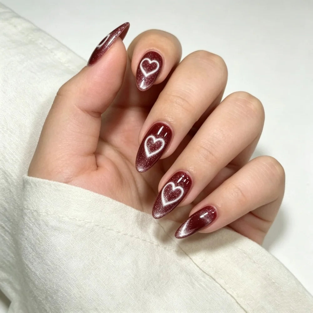 Press-On Nail Set Festive Designs & Gel Polish
