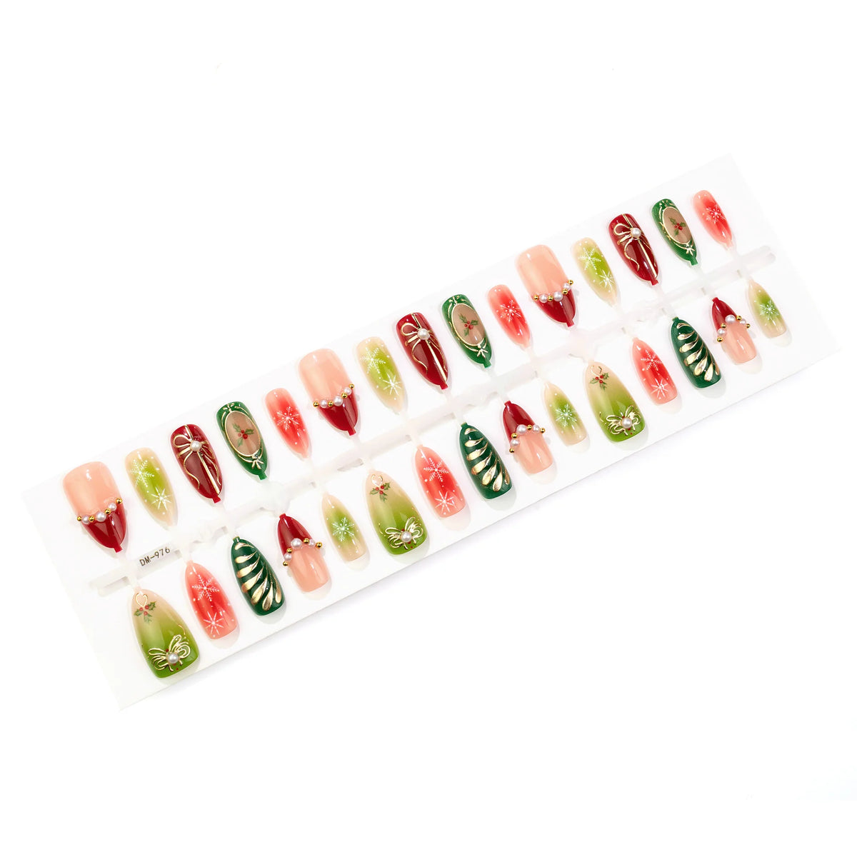 Press-On Nail Set Festive Designs Reusable Lavender
