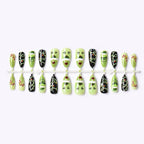Press-On Nail Set Festive Grinch Designs Easy Application