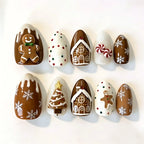 Press-On Nail Set Festive Holiday Designs & Application Kit