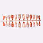 Press-On Nail Set Festive Holiday Designs Easy Application