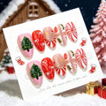 Press-On Nail Set Festive Holiday Reusable & Multiple Sizes