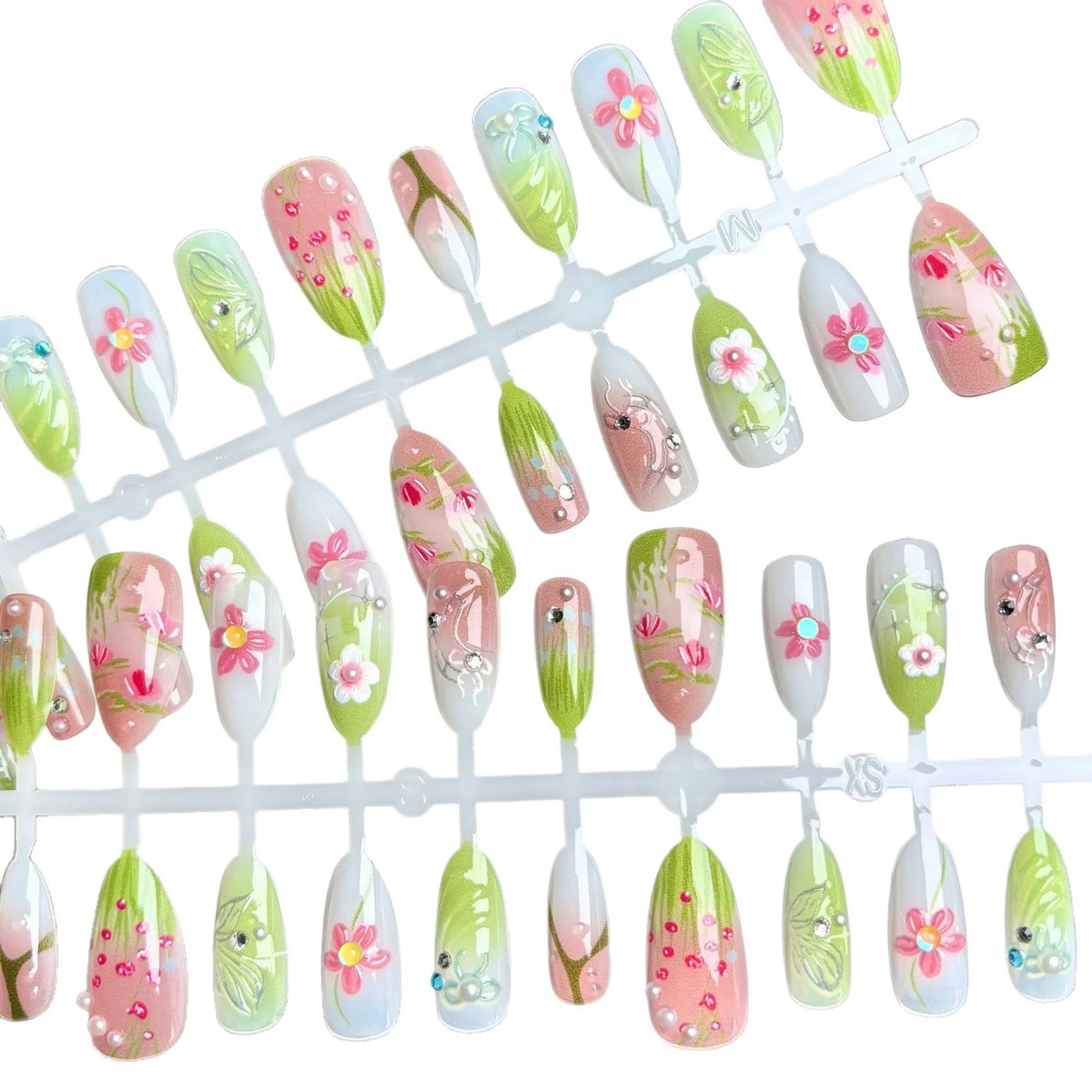 Press-On Nail Set Floral & Artistic Quick Application