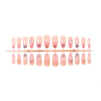 Press-On Nail Set Floral Design Easy Application & Reusable