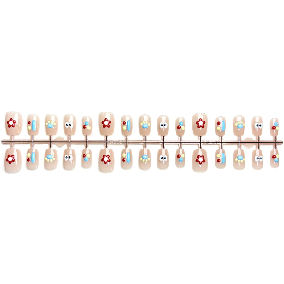 Press-On Nail Set Floral Designs Easy Application & Comfortable Fit
