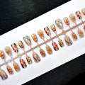 Press-On Nail Set Floral Designs Multiple Sizes