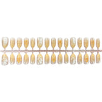 Press-On Nail Set Floral Embossed Durable Multiple Sizes