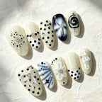 Press-On Nail Set Floral & Gem Designs Easy Application