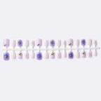 Press-On Nail Set Floral Gems Reusable