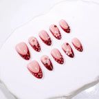 Press-On Nail Set Floral & Ladybug Multiple Sizes