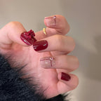 Press-On Nail Set Floral & Sparkle Easy Application