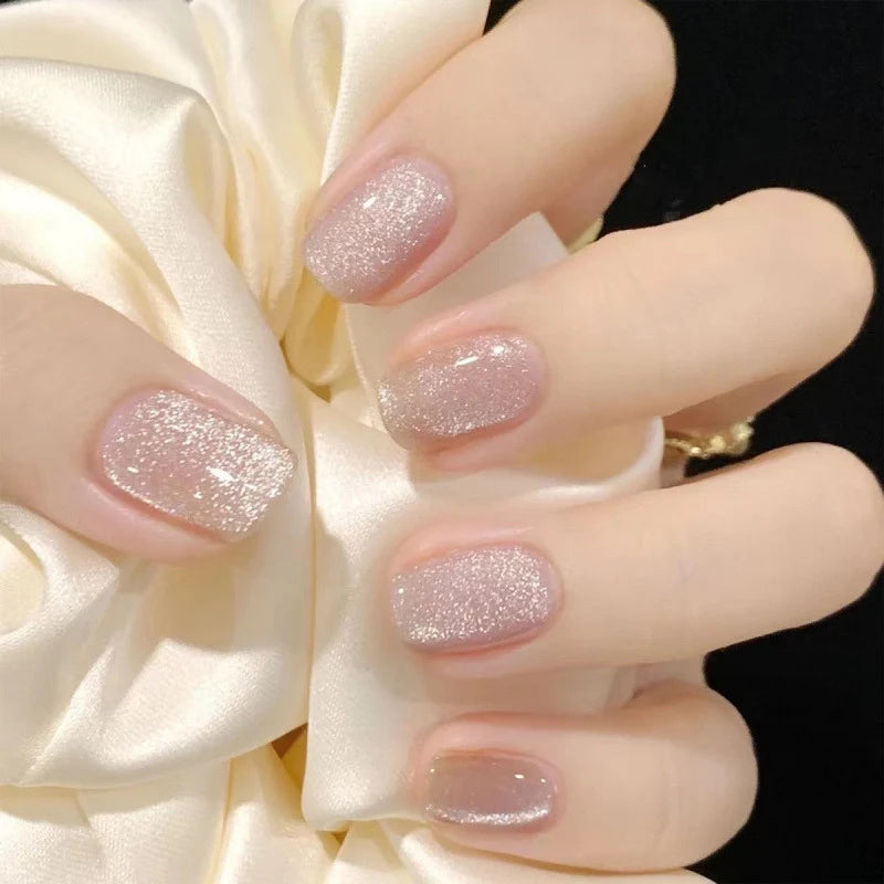 Press-On Nail Set French Tip Reusable & Lightweight