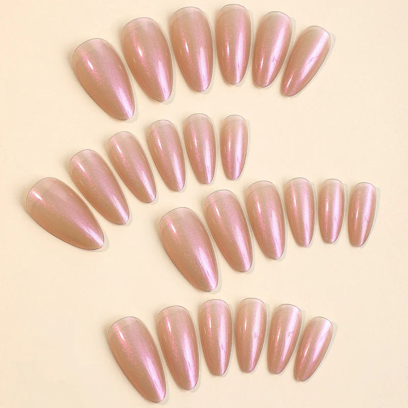 Press-On Nail Set French Tip Reusable & Lightweight