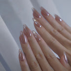 Press-On Nail Set French Tip Reusable & Lightweight