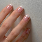 Press-On Nail Set French Tip Reusable & Lightweight