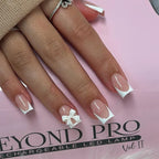 Press-On Nail Set French Tip Reusable & Lightweight