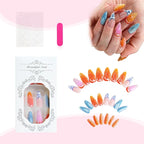 Press-On Nail Set Fruity Motifs Includes Tools