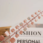 Press-On Nail Set Gem-Accented Multiple Sizes