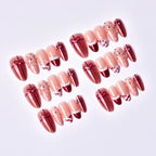 Press-On Nail Set Gift-Themed Quick Application Durable Shine