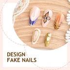 Press-On Nail Set Glamorous Designs & Easy Application